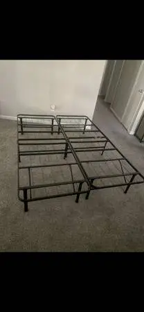 Folding full size metal bed frame