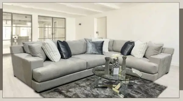 Beautiful 53 Deep Sectional Any Fabric Choice and Size - Made in USA