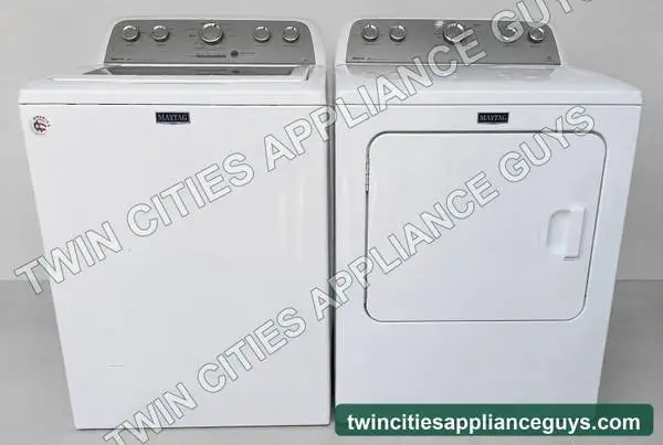 Maytag 4.3/7.0 Cu Ft Washer and Electric Dryer Set — White — $500
