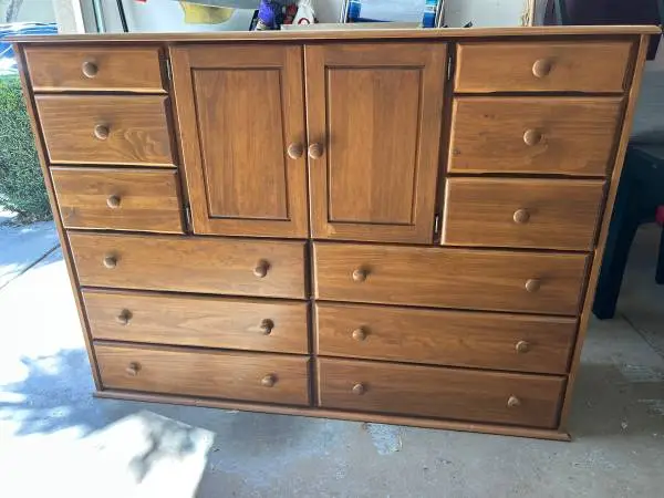 Solid Wood Large Dresser / 2 Pieces