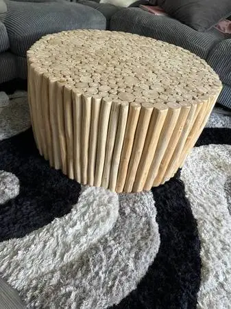Wood coffee table