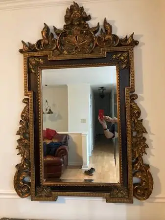 Ornate antique-style wall mirror