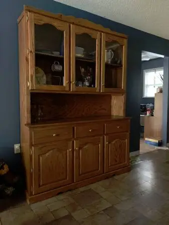 Solid Oak china cabinet