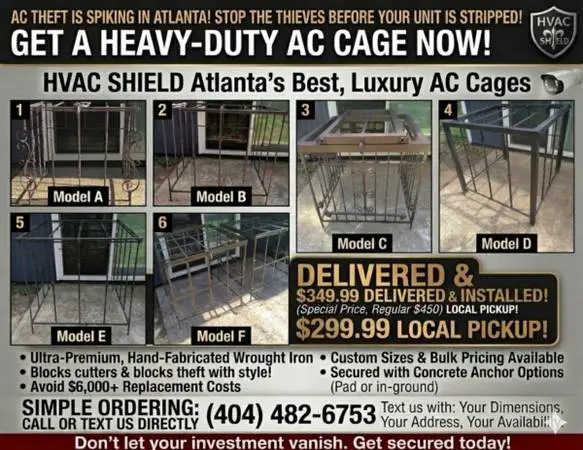 🚨 METRO ATLANTA AC SECURITY CAGES — IN STOCK NOW 🔒
