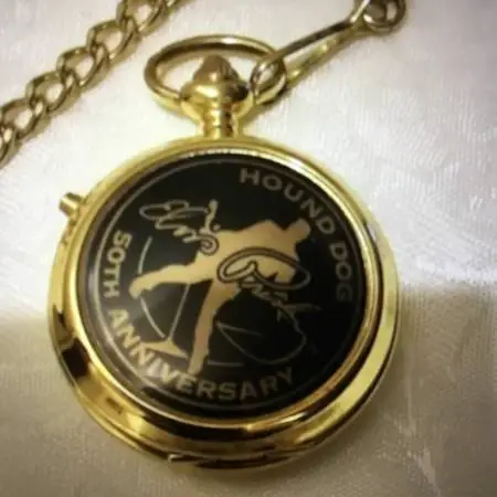 VINTAGE ELVIS 50th ANNIVERSARY POCKET WATCH (lke new)