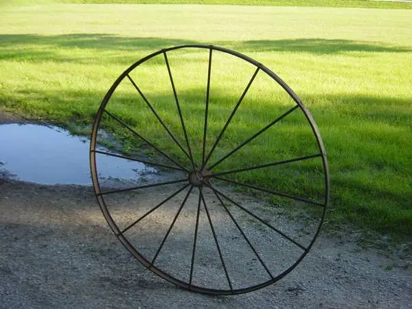 One 54 Tall Steel Wheel --- yard art