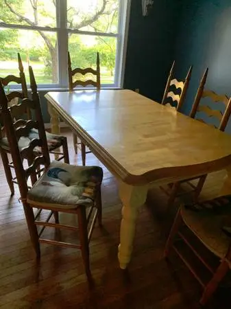 Dining room table and chairs