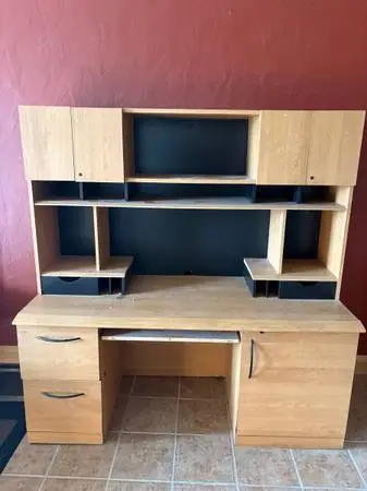 Office desk with cabinet