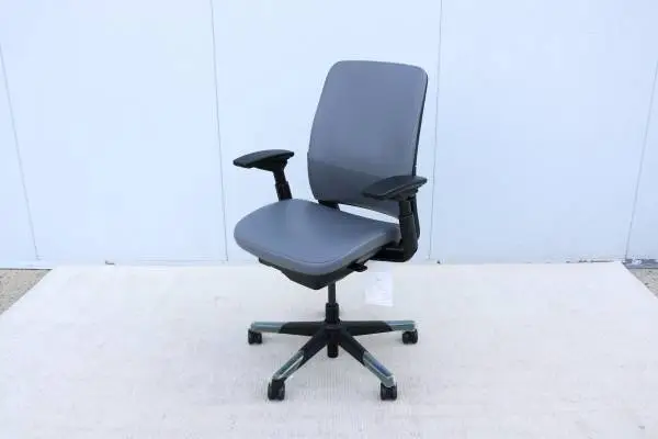 Steelcase Brand New Amia Executive Ergonomic Office Chair, Gray Vinyl