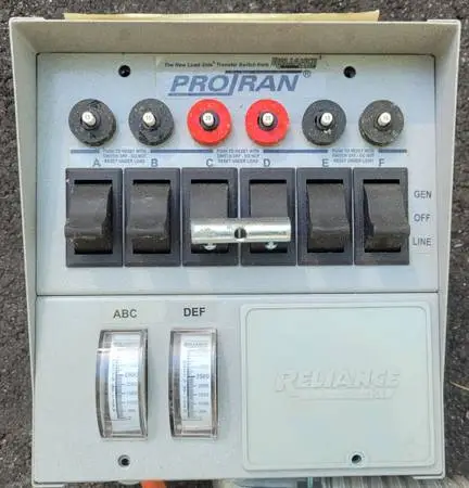 Reliance Generator Transfer Switch