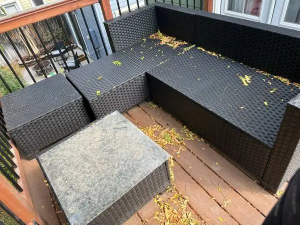 Outdoor sectional and ottoman