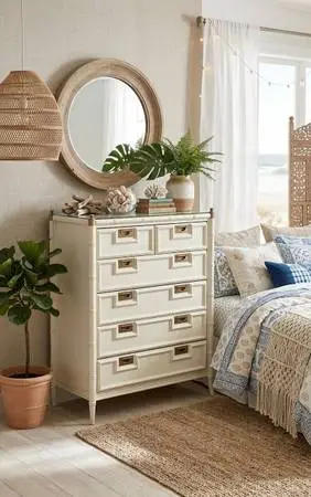 Stanley Faux Bamboo chest of drawers/dresser