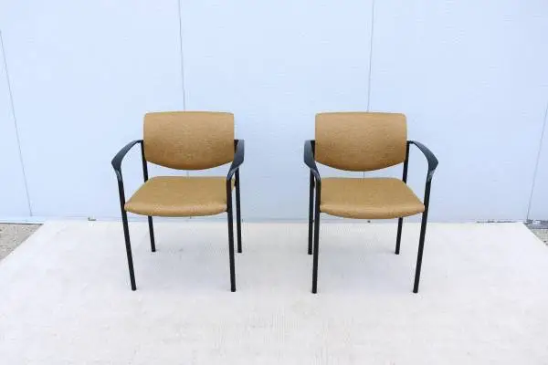 Modern Steelcase New Player Multipurpose Stackable Guest Chairs a Pair