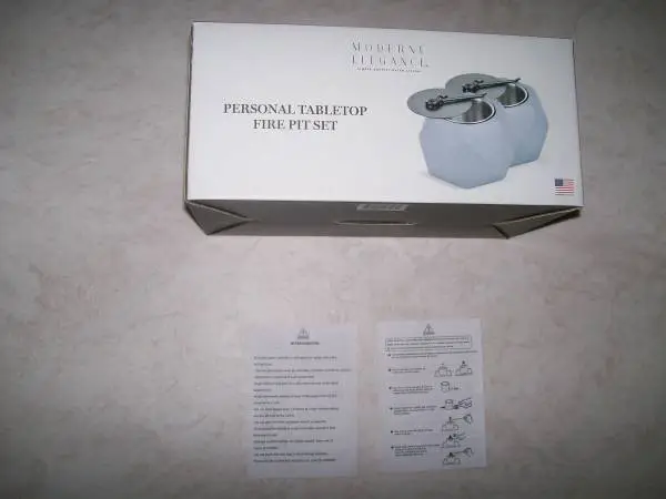 BRAND NEW IN FULLY PROTECTED BOX - DUAL TABLETOP FIRE PIT SET