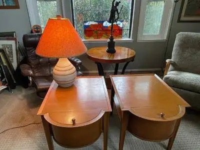 MCM Tomlinson 2 End Tables mid-century authentic Side pair