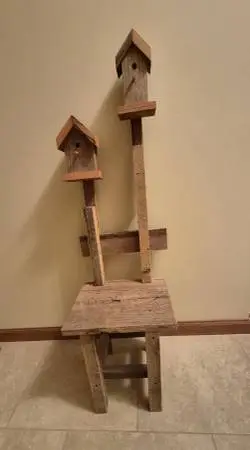 Rustic Birdhouse Stand
