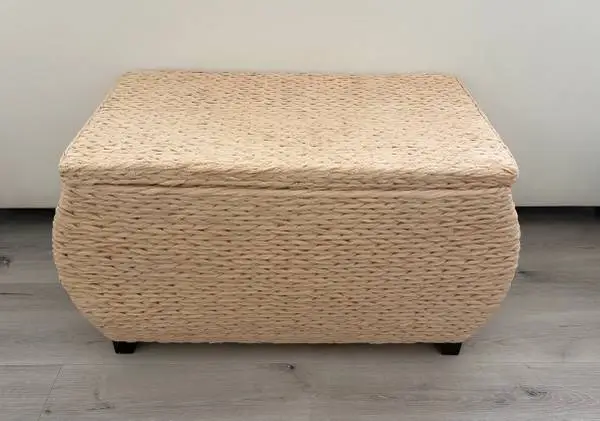 Rush Seagrass Banana Leaf Storage Chest 31” -  See Pics & Description