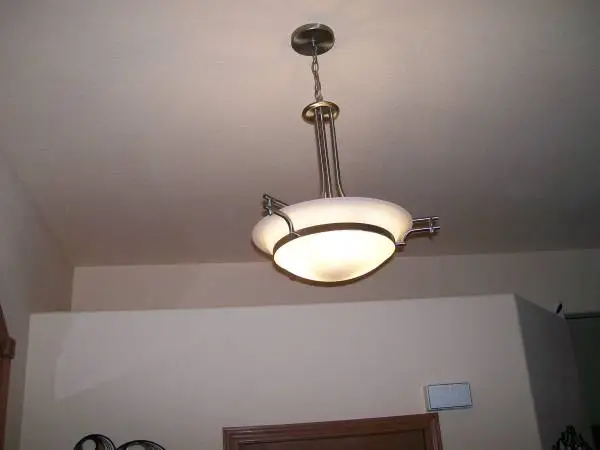 L.E.D. LIGHT BULBS, BRUSHED NICKEL - HANGING LIGHT FIXTURE