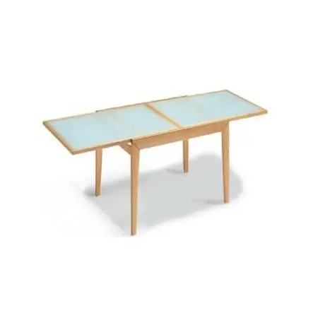 Extendable Wood & Glass Dining Table