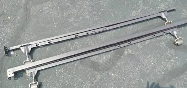 Bed frame rails on wheels. Adjustable Twin, Full, double or queen