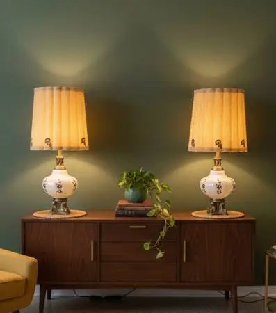 Vintage A&M metalworks 1969 Mid-Century Hollywood Regency Lamps #0755