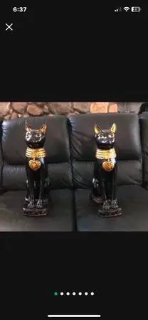 Pair Of Beautiful Egyptian Cats Very Nice Condition $125 Pair