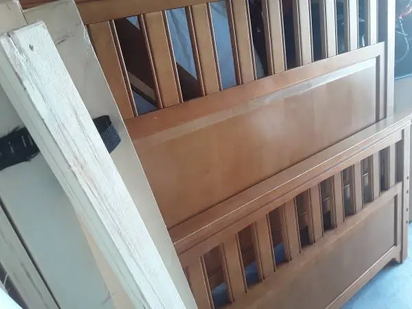 Solid wood headbord,footboard,and side rails