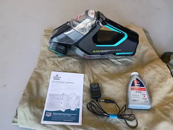 Bissell Pet Stain Eraser Powerbrush Handheld Portable Carpet Cleaner