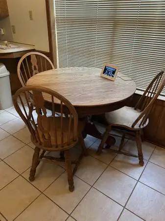 Oak table and chairs