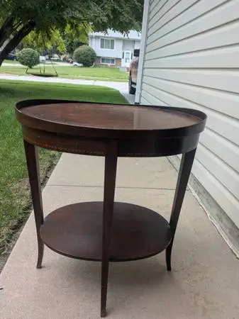 Old oval table