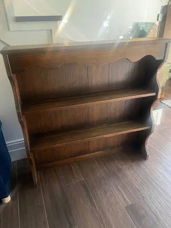 Bookshelf plate rack collection storage wall or floor kitchen nursery