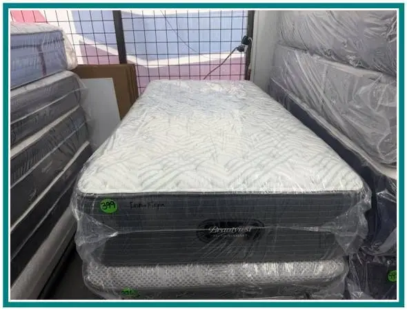 TWIN SIZE SIMMONS BEAUTYREST PRESSURESMART MATTRESS & BOX BED SET