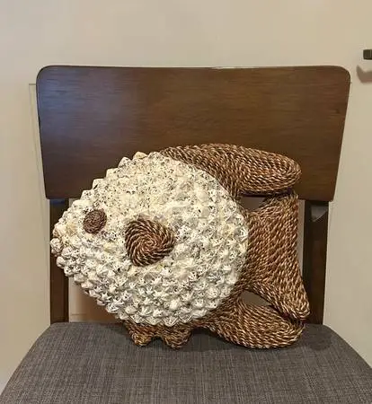 Decorating wicker fish wall hanging
