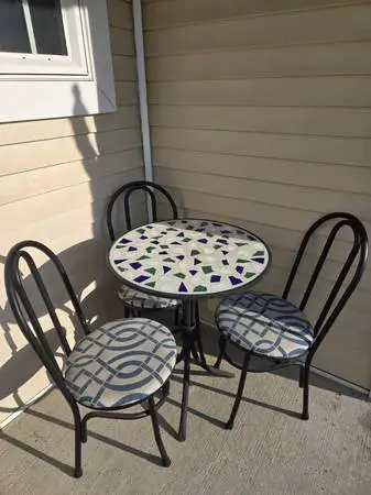 Table Set - 24 round & 3 chairs