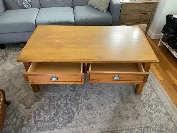 Two-drawer coffee table