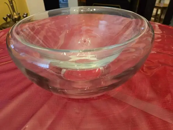 Polish Double wall blown glass bowl