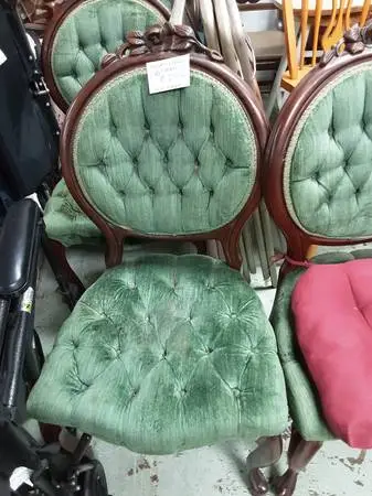 4-Velvet Parlor Chairs 10683
