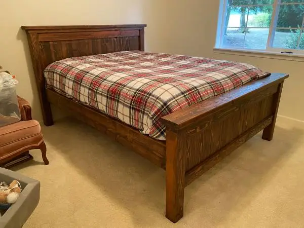 Handmade Wooden Queen Bed