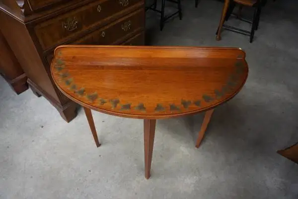 Hitchcock Half Round Table