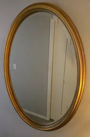 Large Oval Beveled Mirror by Carolina Mirror Company