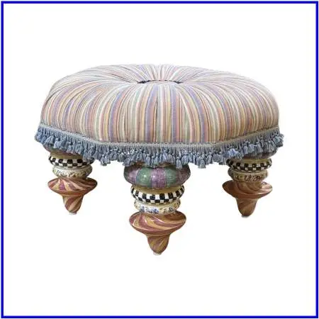 Mackenzie-childs On Wall Street Setting Seat, Ottoman