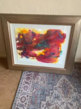 Jeanne Fellow Tucson Art Original Acrylic Watercolor Framed
