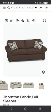 Sofa bed available