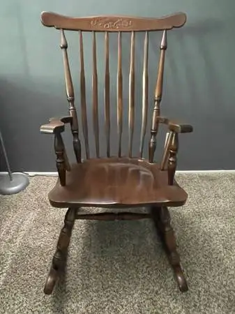 Shin Lee Taiwan Wooden Rocking Chair