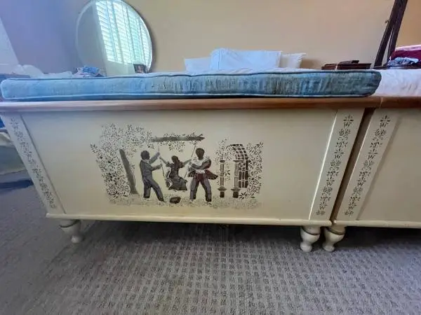 Vintage Wooden Storage Bench