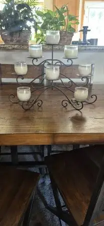 8- Arm Candelabra With Candles