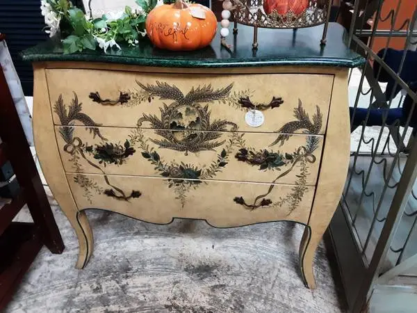 Vintage Chinoiserle Hand Painted Chest
