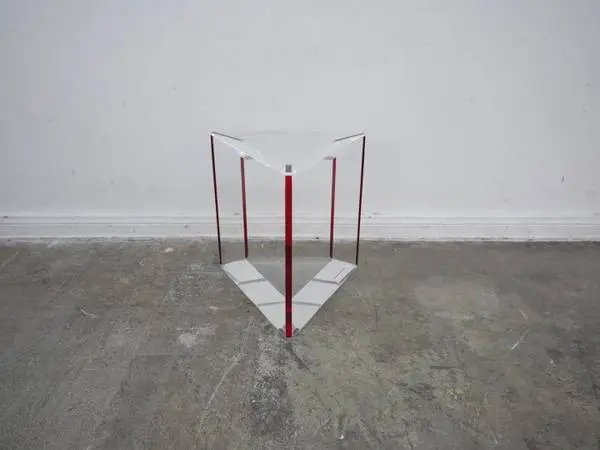 Alexandra Von Furstenberg Trillion Side Table in RED