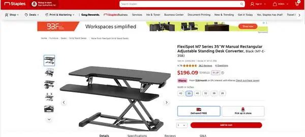 Adjustable Standing / Rising desk Convertible