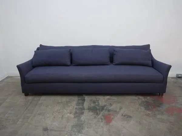 Niven Sofa in Blue Linen As-Is (Large) $2,499.00 110 W x 41 D x 35